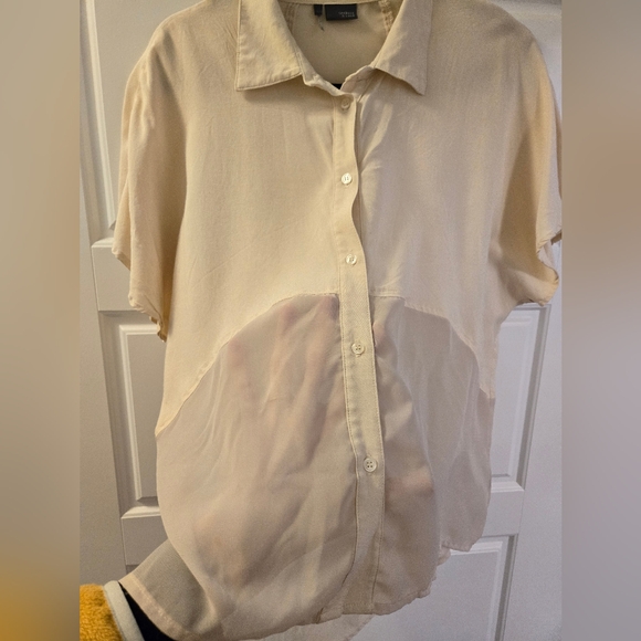 Sparkle & Fade Aileen Chiffon Blouse, cream, large - Picture 4 of 6